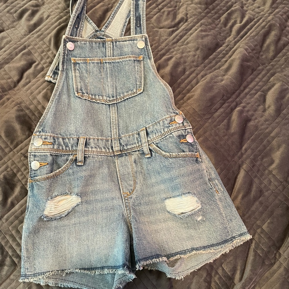 Denim romper overalls size 8
